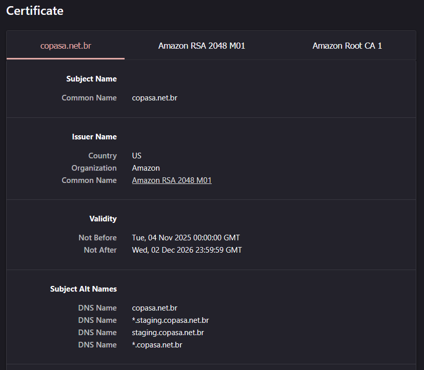 Copasa.net.br’s certificate